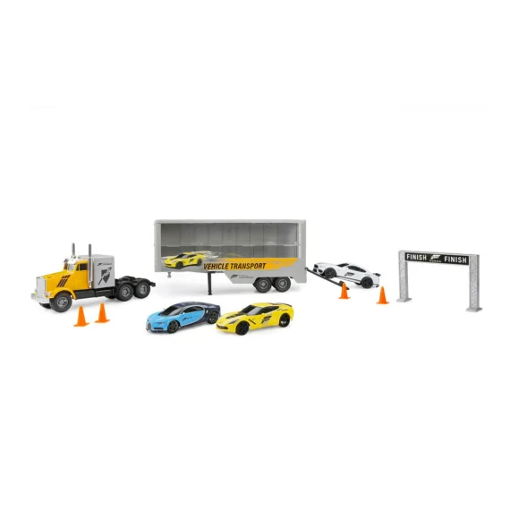 New Bright 1:24 Forza L&S Hauler with 3 Pull Back Vehicles – NBR1347 - Image 2