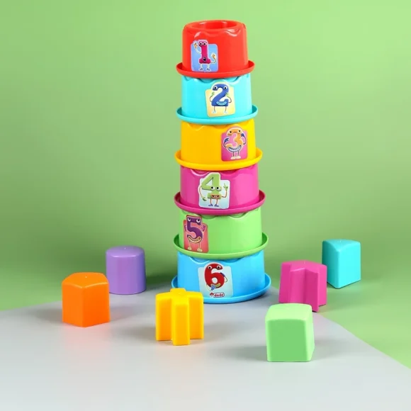 dede Cylinder Tower Shape Sorter 12 Pcs - Image 4