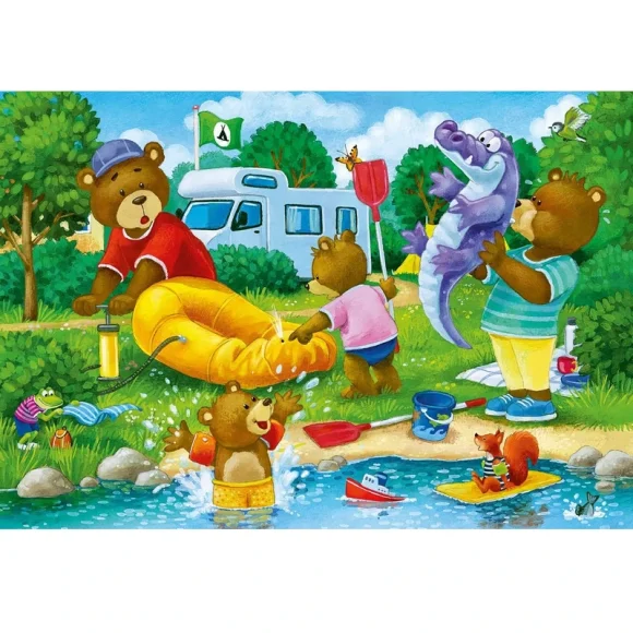 Ravensburger Family Bear Goes Camping-2 x 24 Pieces Puzzle for Children - Image 3