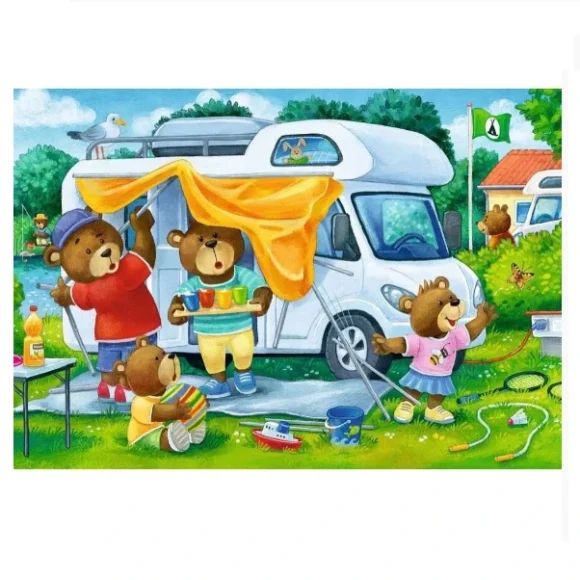 Ravensburger Family Bear Goes Camping-2 x 24 Pieces Puzzle for Children - Image 4
