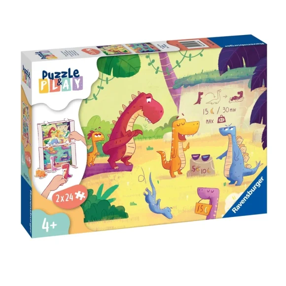 Ravensburger Dinosaurs in Summer - 2x24 Piece Puzzle for Children - Image 2