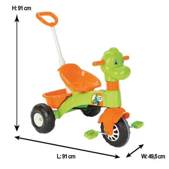 Pilsan Dino Tricycle with Parental Control 07-138 - Image 2