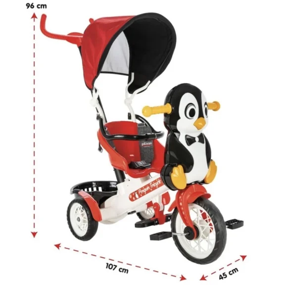 Pilsan Penguin Tricycle with Parental Control 07-178 - Image 3