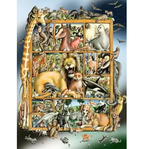 Ravensburger Animals on a shelf Puzzle 100 XXL Pcs - Image 2