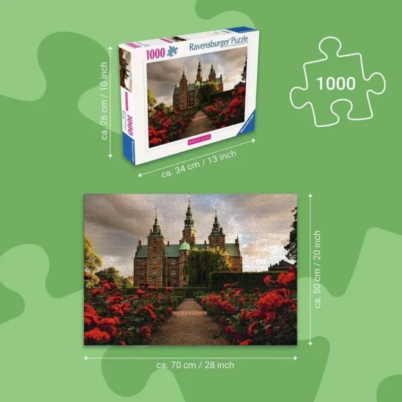 Ravensburger Rosenborg Castle, Denmark Puzzle 1000 Pcs - Image 3