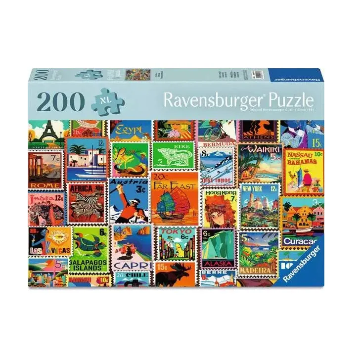 12001371 Travel Stamps Ravensburger Travel Stamps Puzzle 200 XL Pcs - Image 1