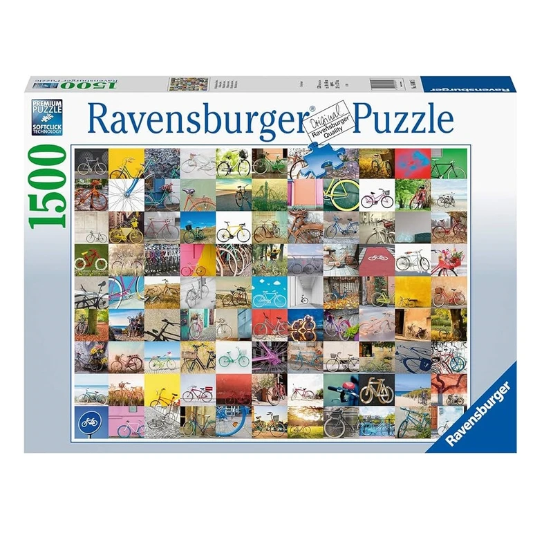 16007 Bicycles Ravensburger 99 Bicycles 1500 Piece Puzzle for Adults - Image 1