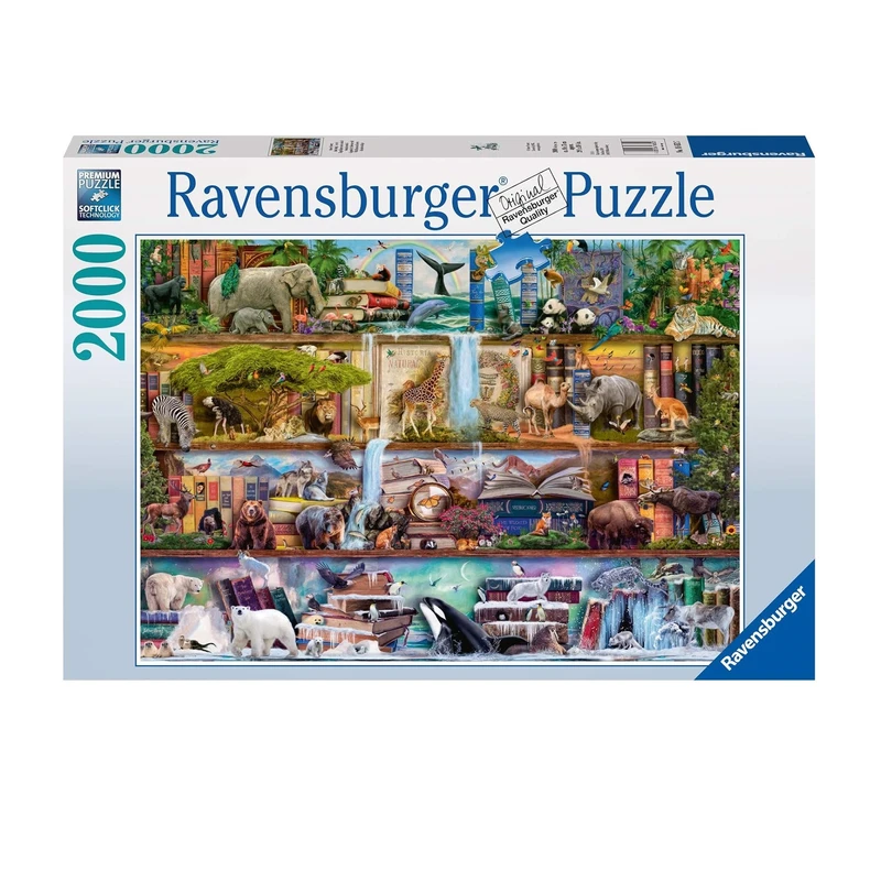 16652 Big Animal World Ravensburger Big Animal World - 2000 Pieces Puzzle - Image 1