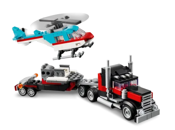 31146 Flatbed Truck with Helicopter - Image 2