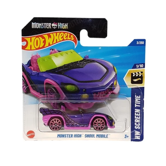 HOT WHEELS MONSTER HIGH GHOUL MOBILE METALFLAKE PURPLE  HYW61 - Image 2