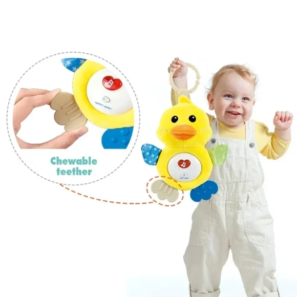 Bibi-inn Fun Soothe Doll Sound and Light Duck Toy/Teether - Image 3