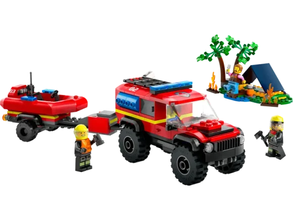 60412 4x4 Fire Truck with Rescue Boat - Image 2