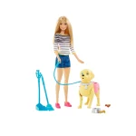 Barbie Walk & Potty Pup Set With Doll & Tail-Activated Pooping Puppy