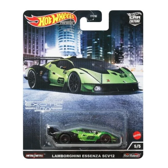 Hotwheels Lamborghini Essenza SCV12 Green Metallic & Black Exotic HCJ29 - Image 2