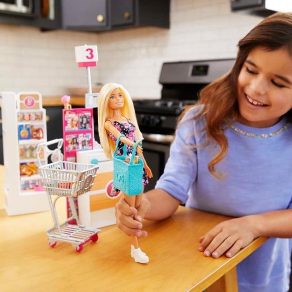 Barbie Doll And Supermarket Playset With 25 Grocery Store And Food-Themed Accessories - Image 3