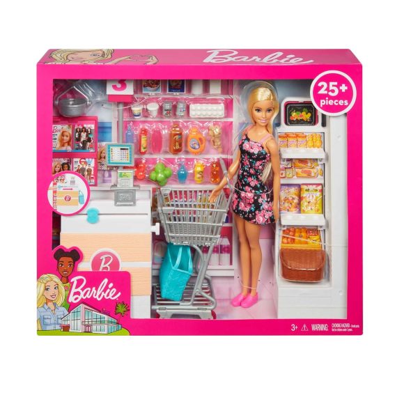 Barbie Doll And Supermarket Playset With 25 Grocery Store And Food-Themed Accessories - Image 2