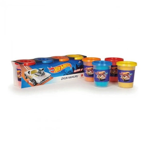 GPN19 1 Hot Wheels Play Dough 4 Pack - (4 x 100 gr) GPN19 - Image 1