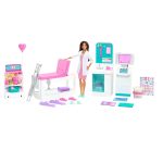 Barbie® Fast Cast Clinic™ Playset with Brunette Barbie® Doctor Doll, 4 Play Areas, 30+ Play Pieces