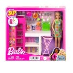 Barbie Doll And Ultimate Pantry Playset, Barbie Kitchen Add-On With 30+ Food-Themed Pieces - Image 3