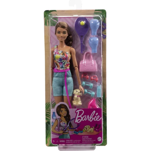 Barbie Doll With Puppy, Workout Outfit, Roller Skates And Tennis - Image 2