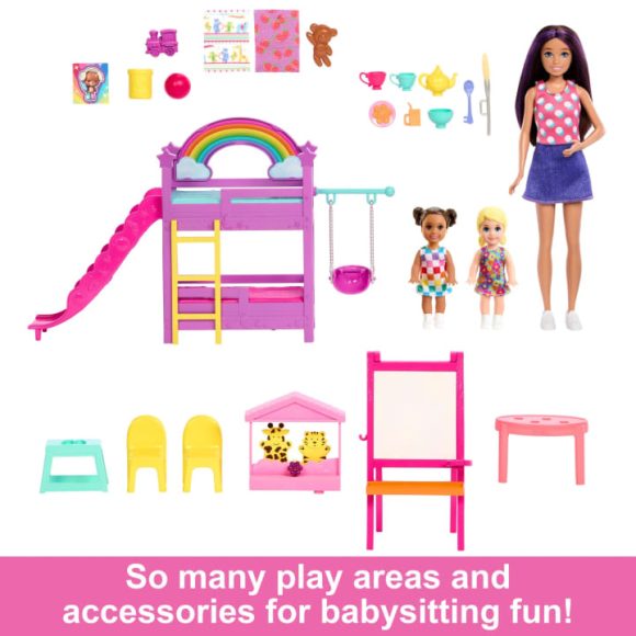 Barbie Skipper Babysitters Inc. Ultimate Daycare Playset With 3 Dolls, Furniture & 15+ Accessories - Image 3