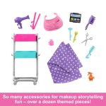 Barbie “Malibu” Stylist Doll & 14 Accessories Playset, Hair & Makeup Theme With Puppy & Styling Cart - Image 5