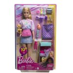 Barbie “Malibu” Stylist Doll & 14 Accessories Playset, Hair & Makeup Theme With Puppy & Styling Cart - Image 6
