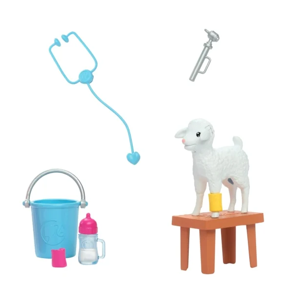 Barbie 65th Anniversary Careers Farm Vet Doll & 10 Accessories Including Lamb With Moving Ears - Image 5