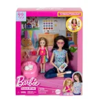 Barbie Art Therapy Playset With 2 Dolls, Pet & Accessories, Shirt On Small Doll Rotates Emoji - Image 2