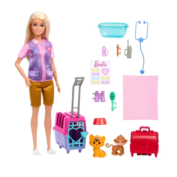 Barbie Animal Rescue & Recovery Playset With Blonde Doll, 2 Animal Figures & Accessories - Image 2
