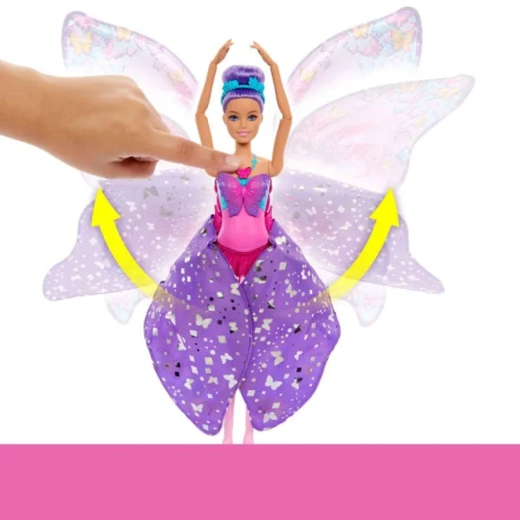 Barbie Dance And Flutter Doll With 2-In-1 Transformation From Dancer To Butterfly, Purple Hair - Image 4