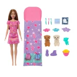 Barbie Doll & Puppy Slumber Party Playset With 2 Toy Dog Figures & 10+ Accessories, Color-Change