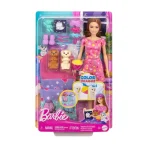 Barbie Doll & Puppy Slumber Party Playset With 2 Toy Dog Figures & 10+ Accessories, Color-Change - Image 3