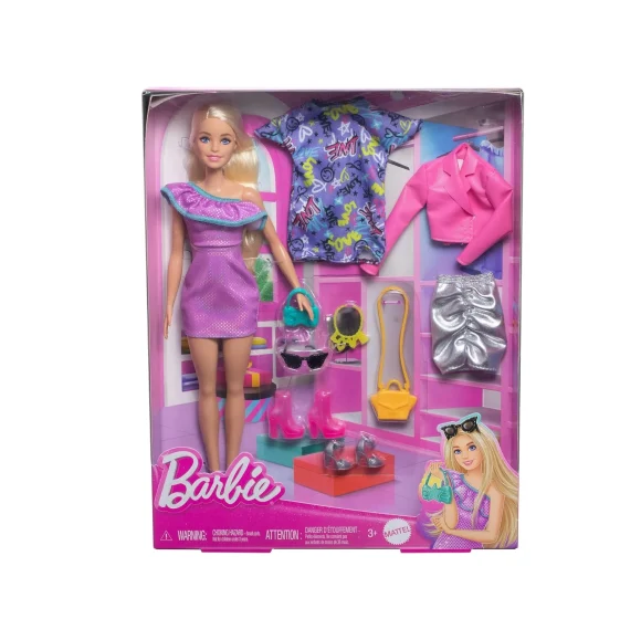 Barbie Doll With 3 Outfits and Accessories - Image 3