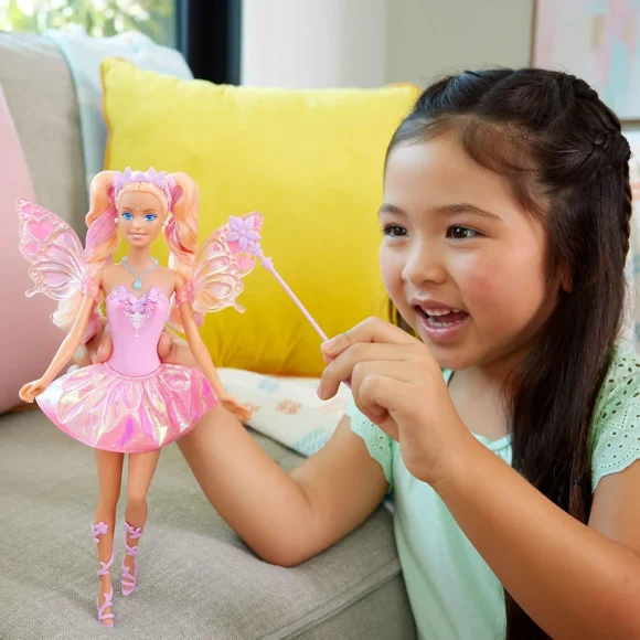 Barbie Fantasy Fairy Doll With Color-Change Wings And Outfit - Image 2