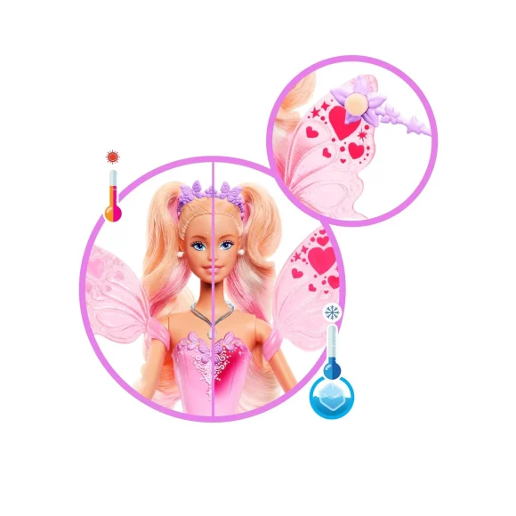 Barbie Fantasy Fairy Doll With Color-Change Wings And Outfit - Image 3