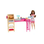 Barbie Doll & Kitchen Playset With 20+ Accessories