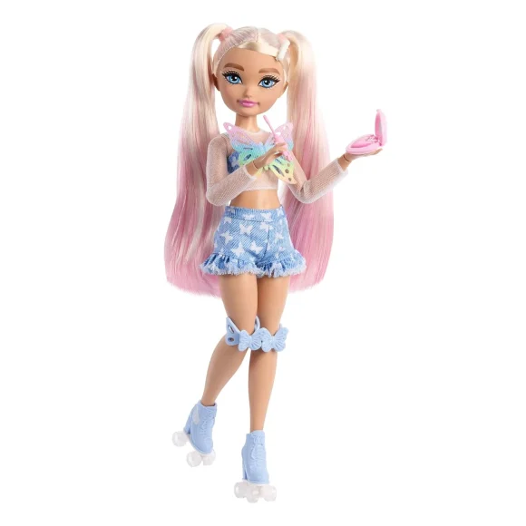 Barbie Dream Besties “Malibu” Roller Skating Fashion Doll With 9 Makeup Themed Accessories - Image 3
