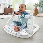 Fisher-Price Sit-Me-Up Floor Seat Portable Baby Chair With Toys, Pacific Pebble