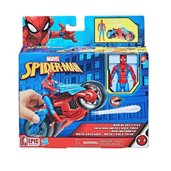 Hasbro Marvel Spider-Man Web Blast Cycle Kids Playset F6899 - Image 3