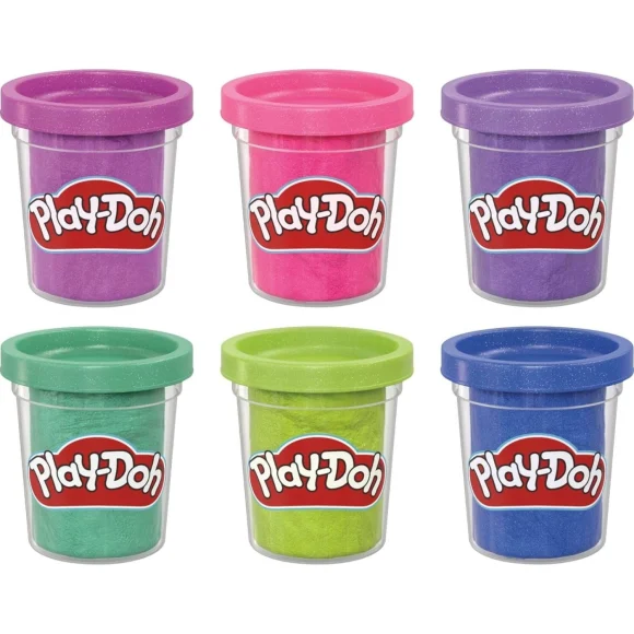 Hasbro Play-doh Sparkle Collection 6 Pack, Kids Arts and Crafts F9932 - Image 2