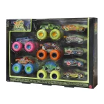 Hot Wheels Toy Monster Trucks 10-Pack of Glow-in-The-Dark 1:64 Scale Vehicles HCB57 - Image 2