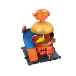 Hot Wheels City Burger Drive-Thru Playset, With 1 Toy Car HDR26