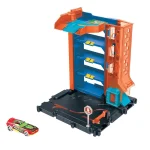 Hot Wheels City Toy Car Track Set, Downtown Car Park, 4 Levels, Working Lift & Exit Chute HDR28