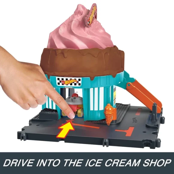 Hot Wheels City Downtown Ice Cream Swirl Playset from the series “Let’s Race” HTN77 - Image 3