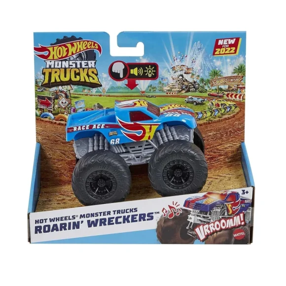 Hot Wheels Monster Trucks Roarin Wreckers Race Ace Hdx63 - Image 2