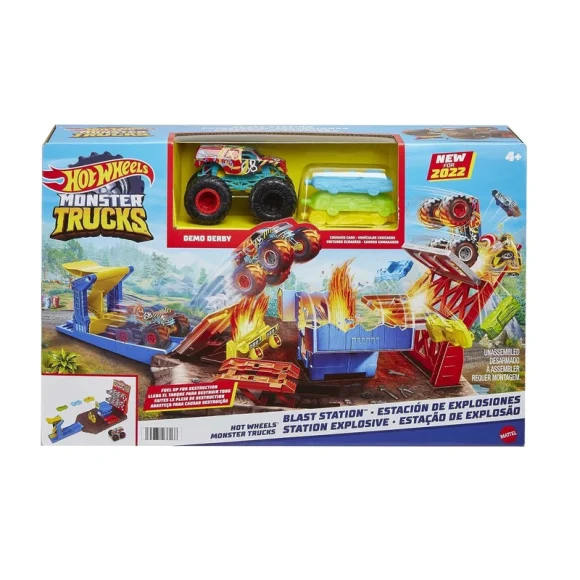 Hot Wheels Monster Trucks Blast Station Playset HFB12 - Image 2