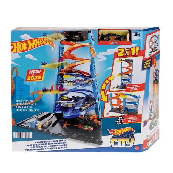 Hot Wheels City Transforming Race Tower Playset, HKX43 - Image 2